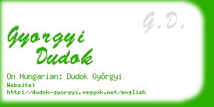 gyorgyi dudok business card